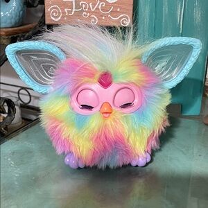 Colorful Rainbow Tie Dye Furbi Interactive Toy